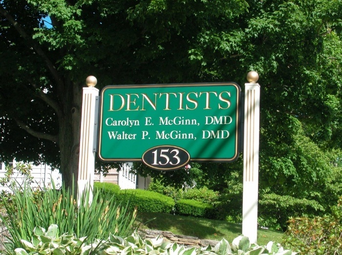 Quiet Corner Dental office road sign