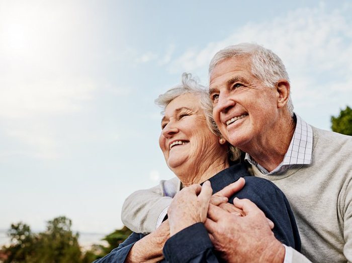 an older couple enjoying time outside