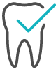 Animated tooth with checkmark representing preventive dentistry