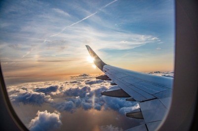 View from an airplane window