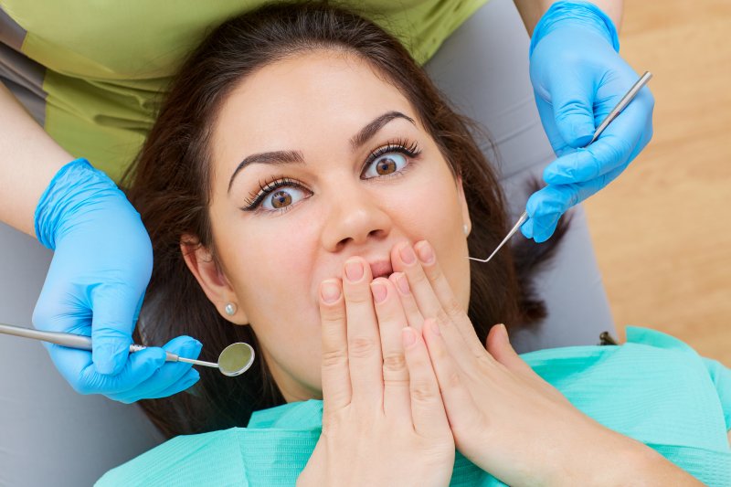 patient facing dental fear at dentist in Putnam