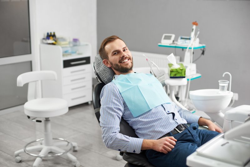 man in dentist’s chair