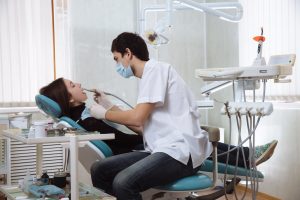 woman in dental chair